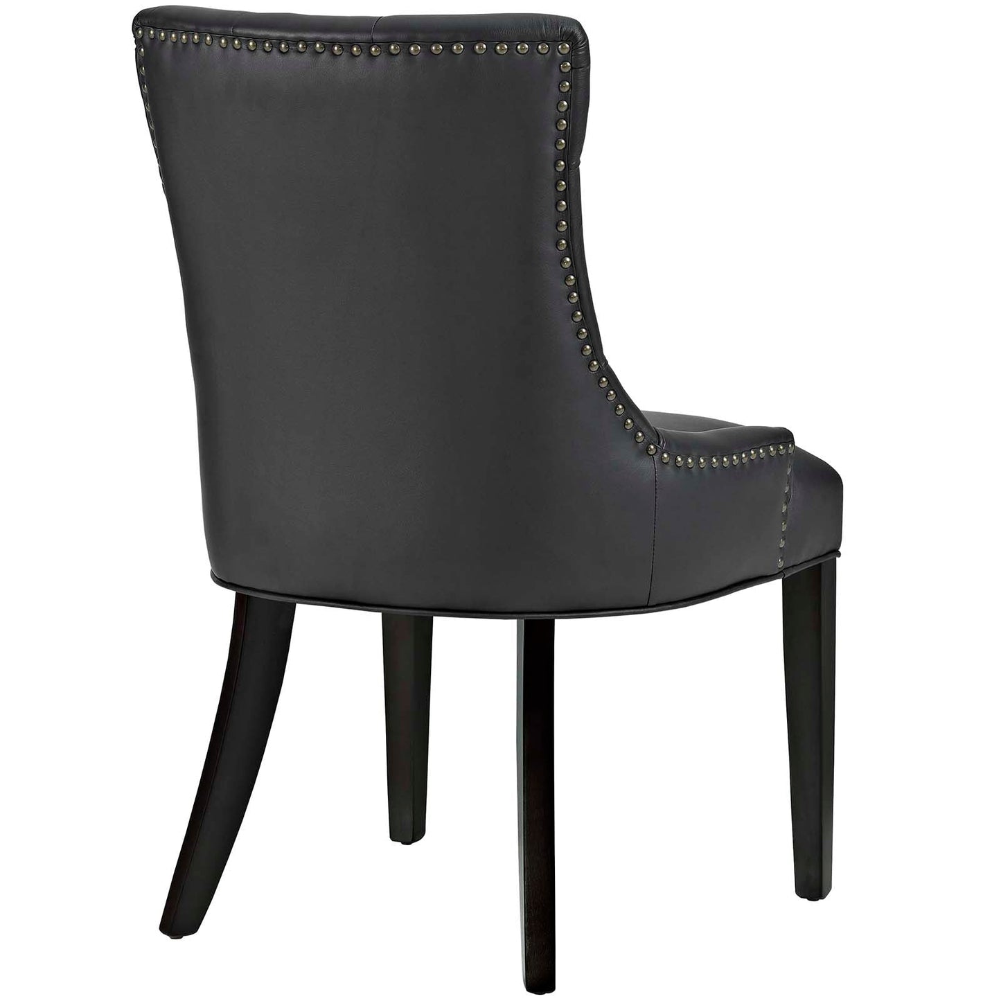 Regent Tufted Vegan Leather Dining Chair Black EEI-2222-BLK