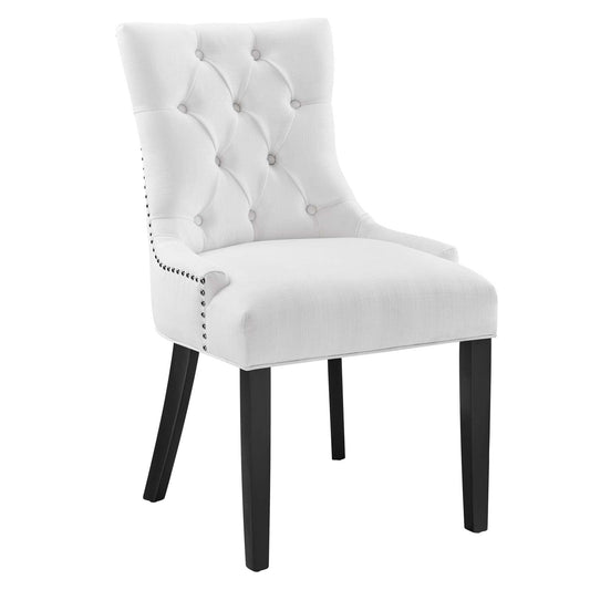 Regent Tufted Fabric Dining Chair White EEI-2223-WHI