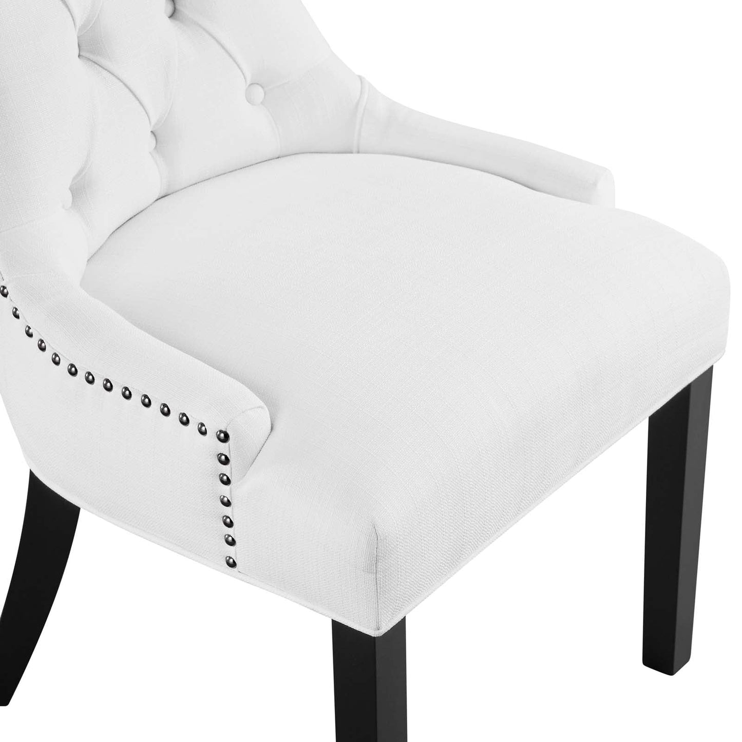 Regent Tufted Fabric Dining Chair White EEI-2223-WHI