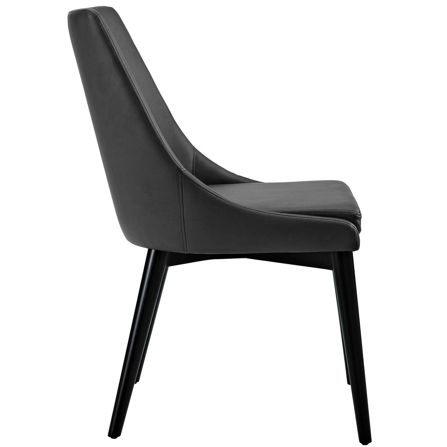 Viscount Vegan Leather Dining Chair Black EEI-2226-BLK