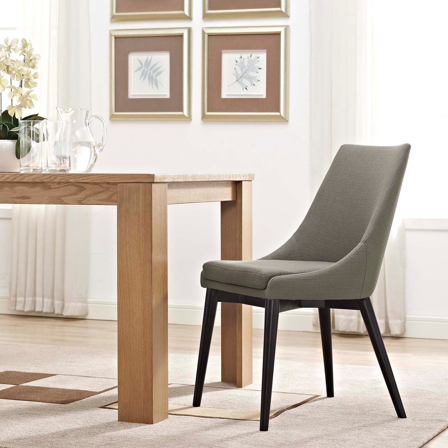 Viscount Fabric Dining Chair Granite EEI-2227-GRA