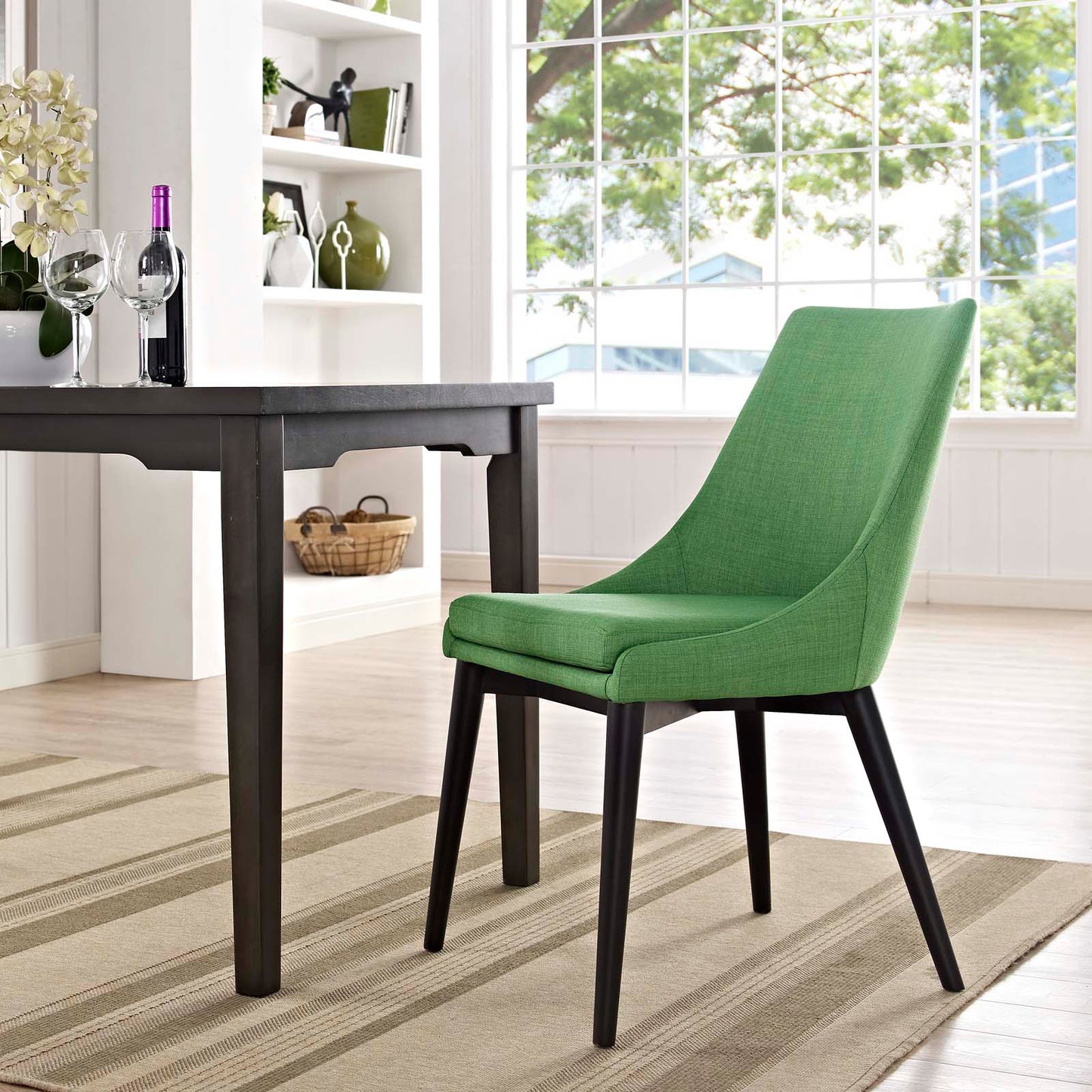 Viscount Fabric Dining Chair Kelly Green EEI-2227-GRN