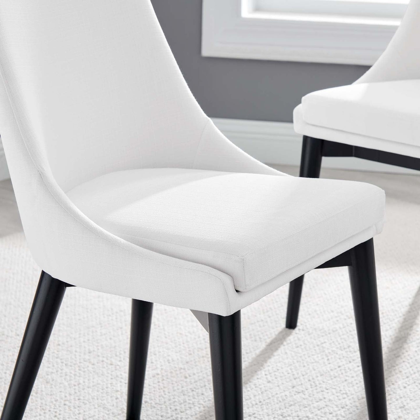 Viscount Fabric Dining Chair White EEI-2227-WHI