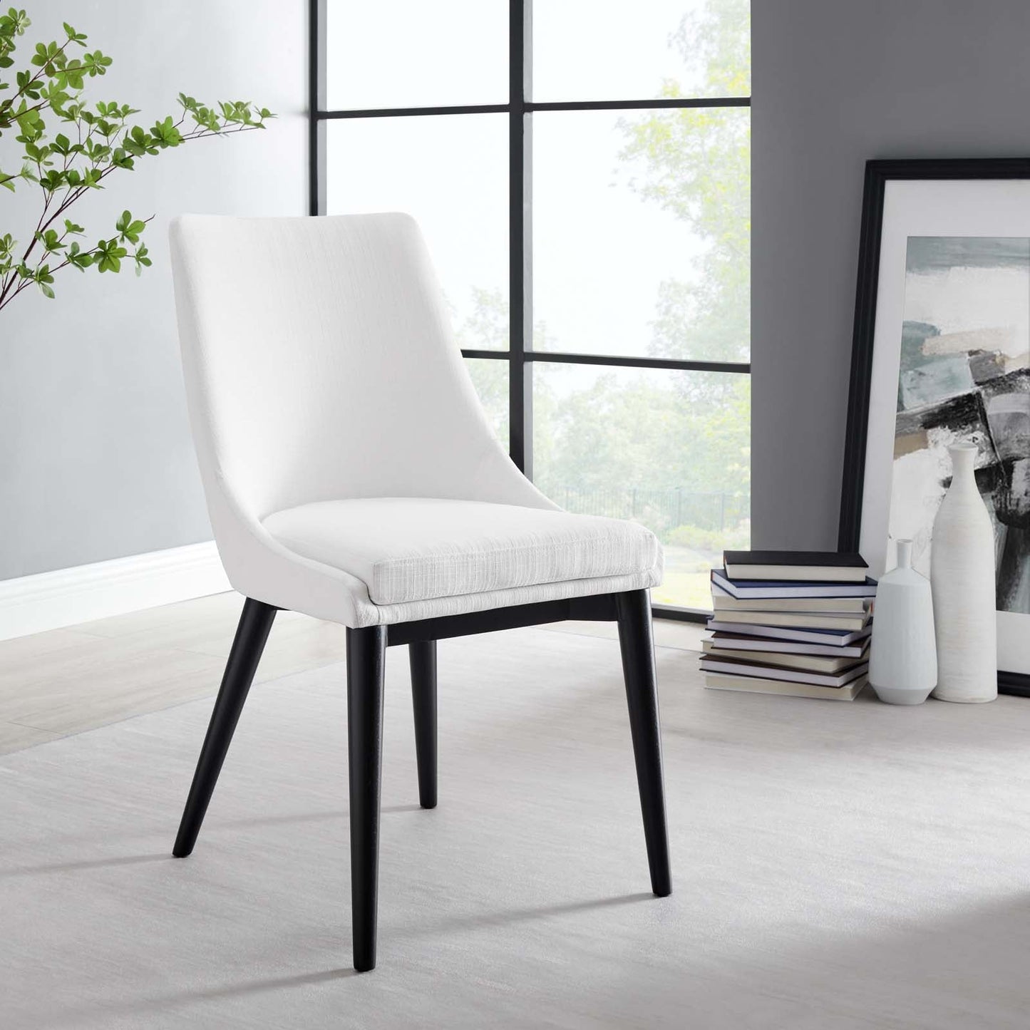 Viscount Fabric Dining Chair White EEI-2227-WHI