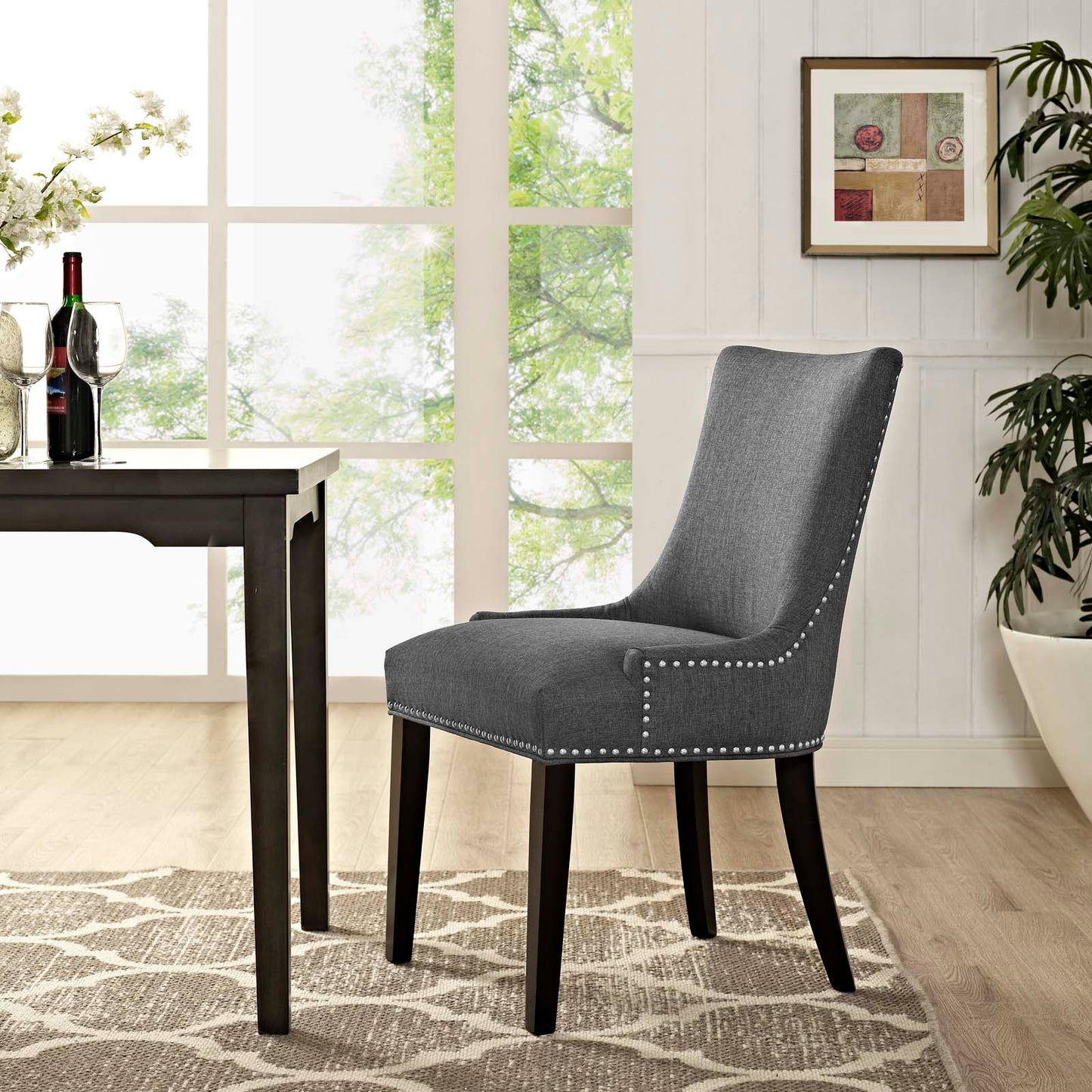 Marquis Fabric Dining Chair Gray EEI-2229-GRY