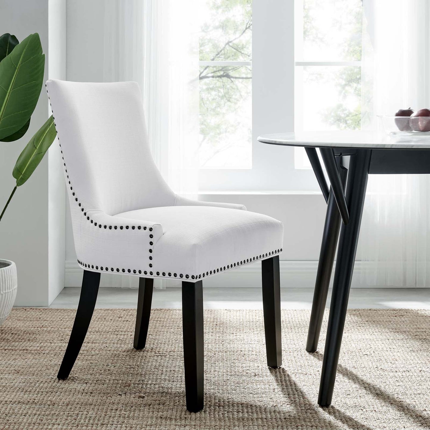 Marquis Fabric Dining Chair White EEI-2229-WHI