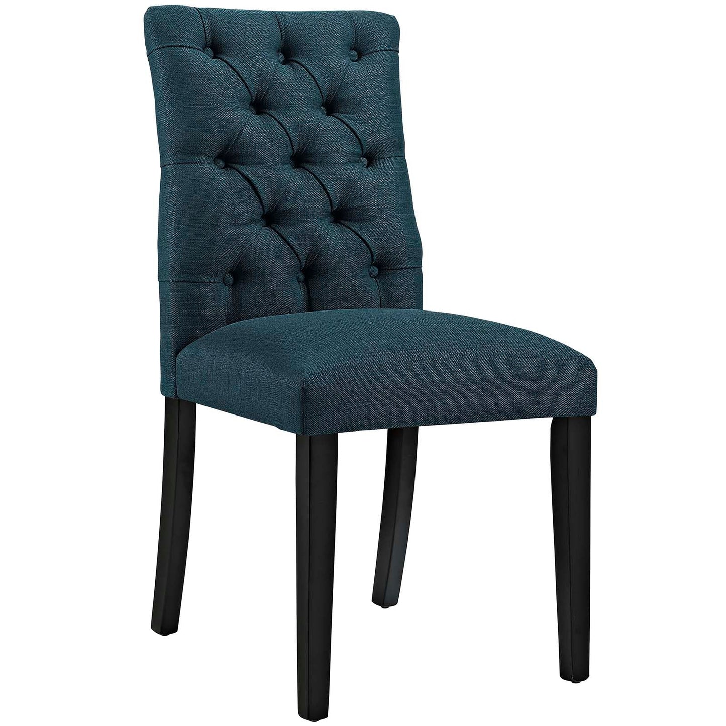 Duchess Button Tufted Fabric Dining Chair Azure EEI-2231-AZU