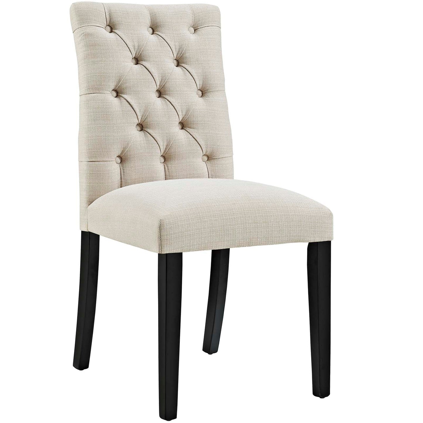 Duchess Button Tufted Fabric Dining Chair Beige EEI-2231-BEI