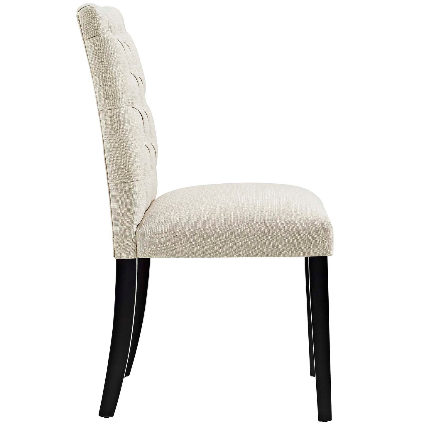 Duchess Button Tufted Fabric Dining Chair Beige EEI-2231-BEI