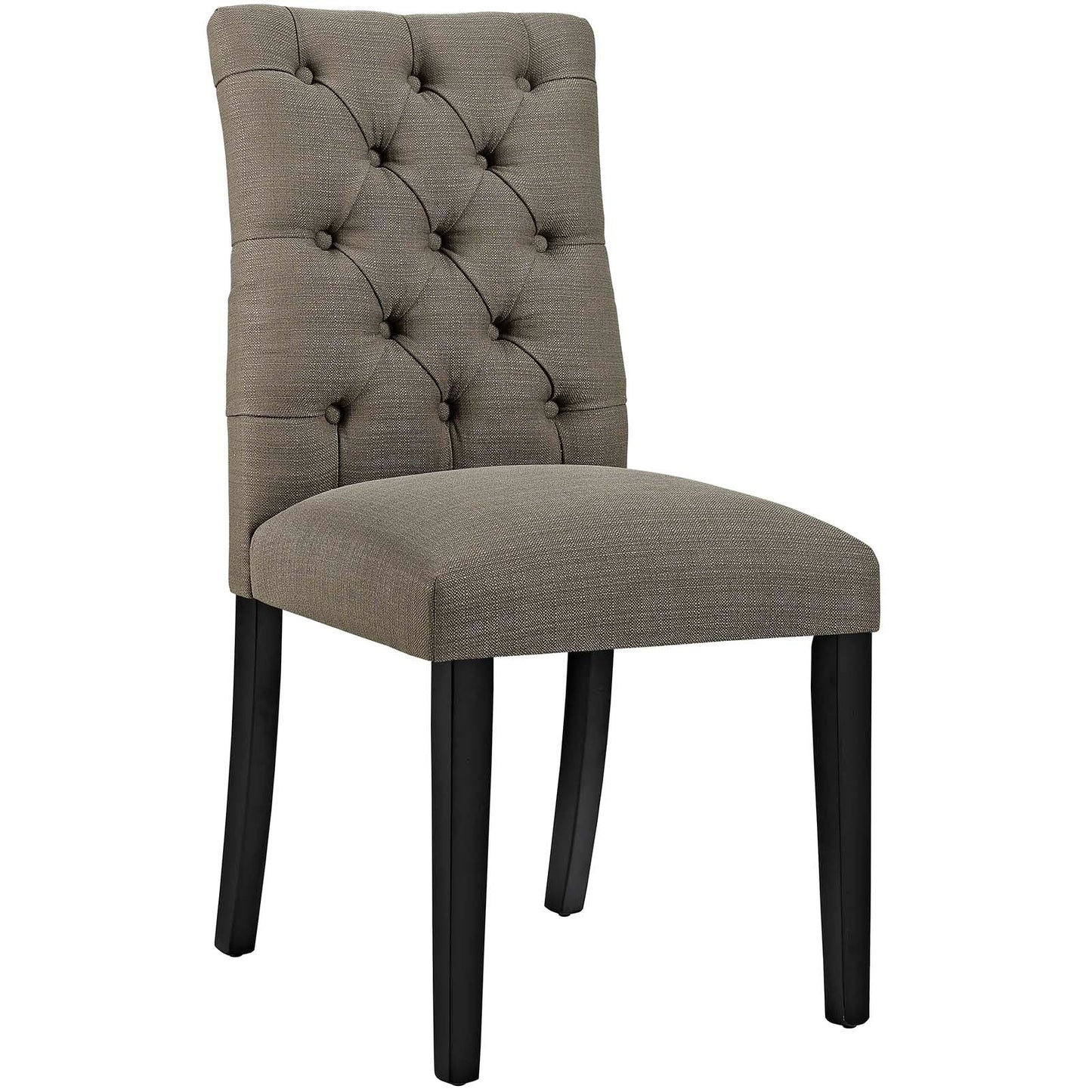 Duchess Button Tufted Fabric Dining Chair Granite EEI-2231-GRA