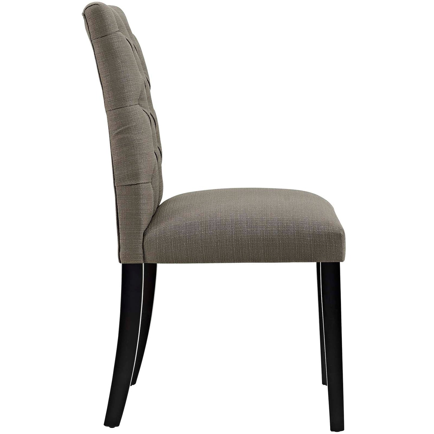 Duchess Button Tufted Fabric Dining Chair Granite EEI-2231-GRA