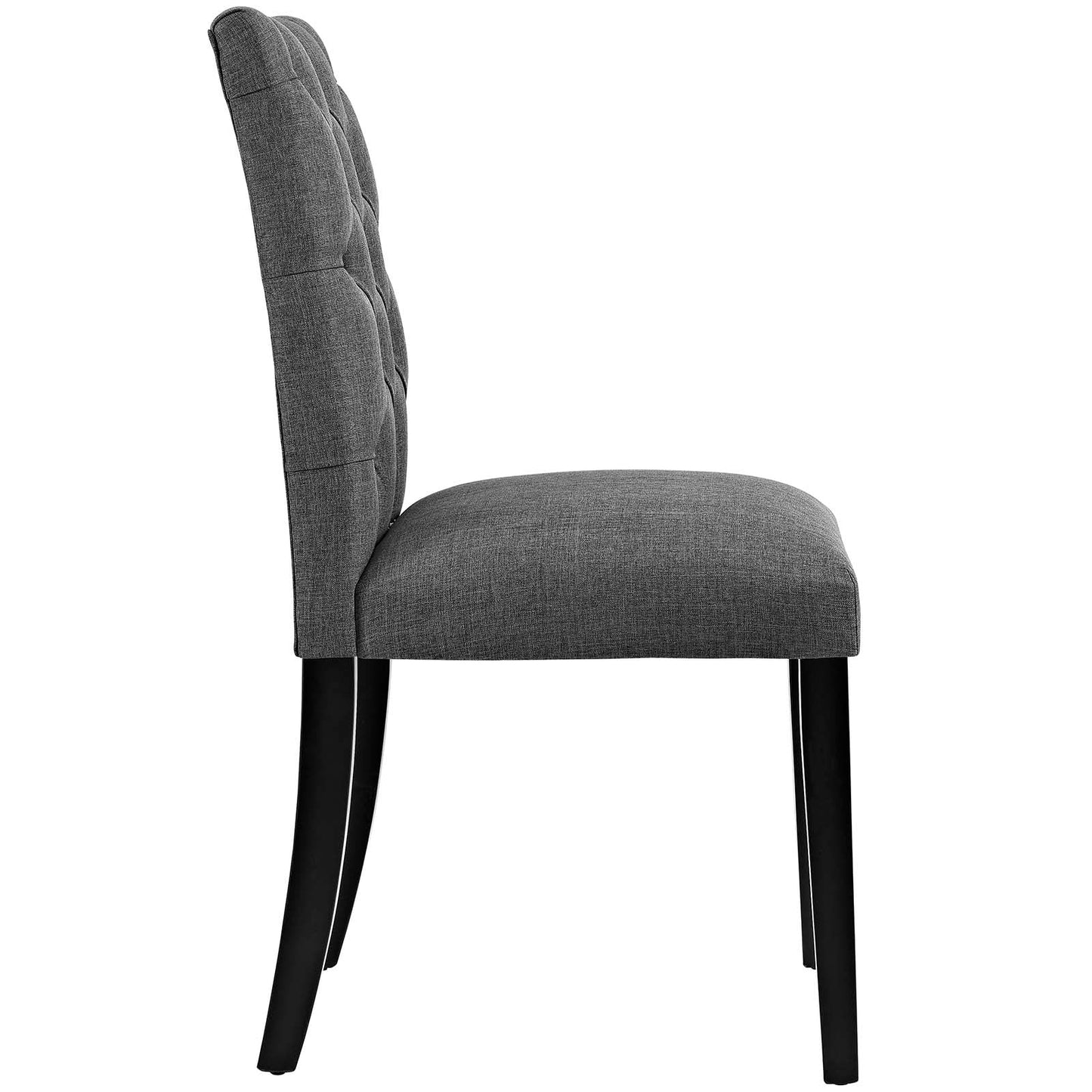 Duchess Button Tufted Fabric Dining Chair Gray EEI-2231-GRY