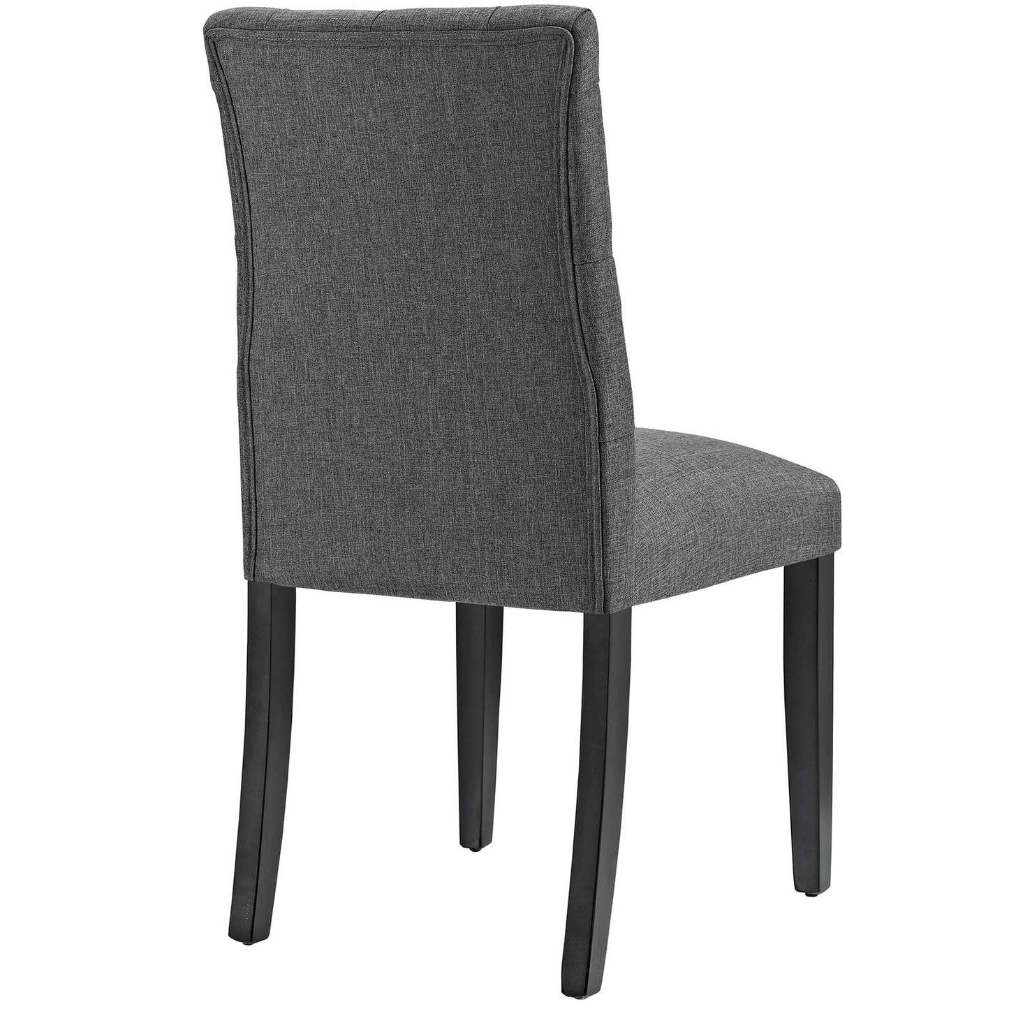 Duchess Button Tufted Fabric Dining Chair Gray EEI-2231-GRY