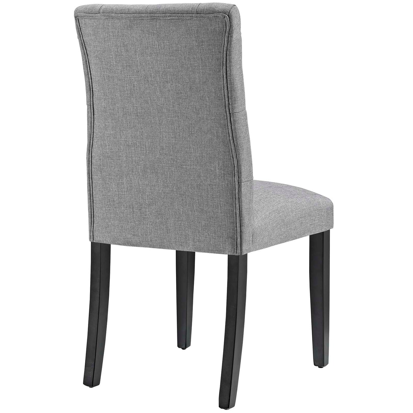 Duchess Button Tufted Fabric Dining Chair Light Gray EEI-2231-LGR