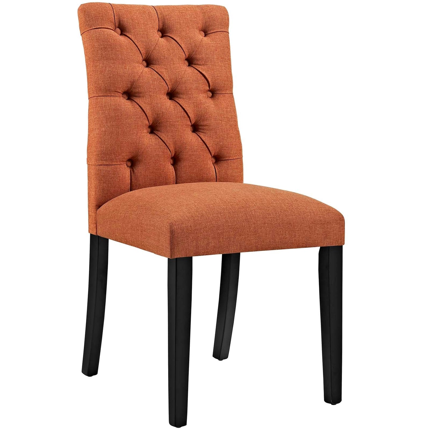 Duchess Button Tufted Fabric Dining Chair Orange EEI-2231-ORA