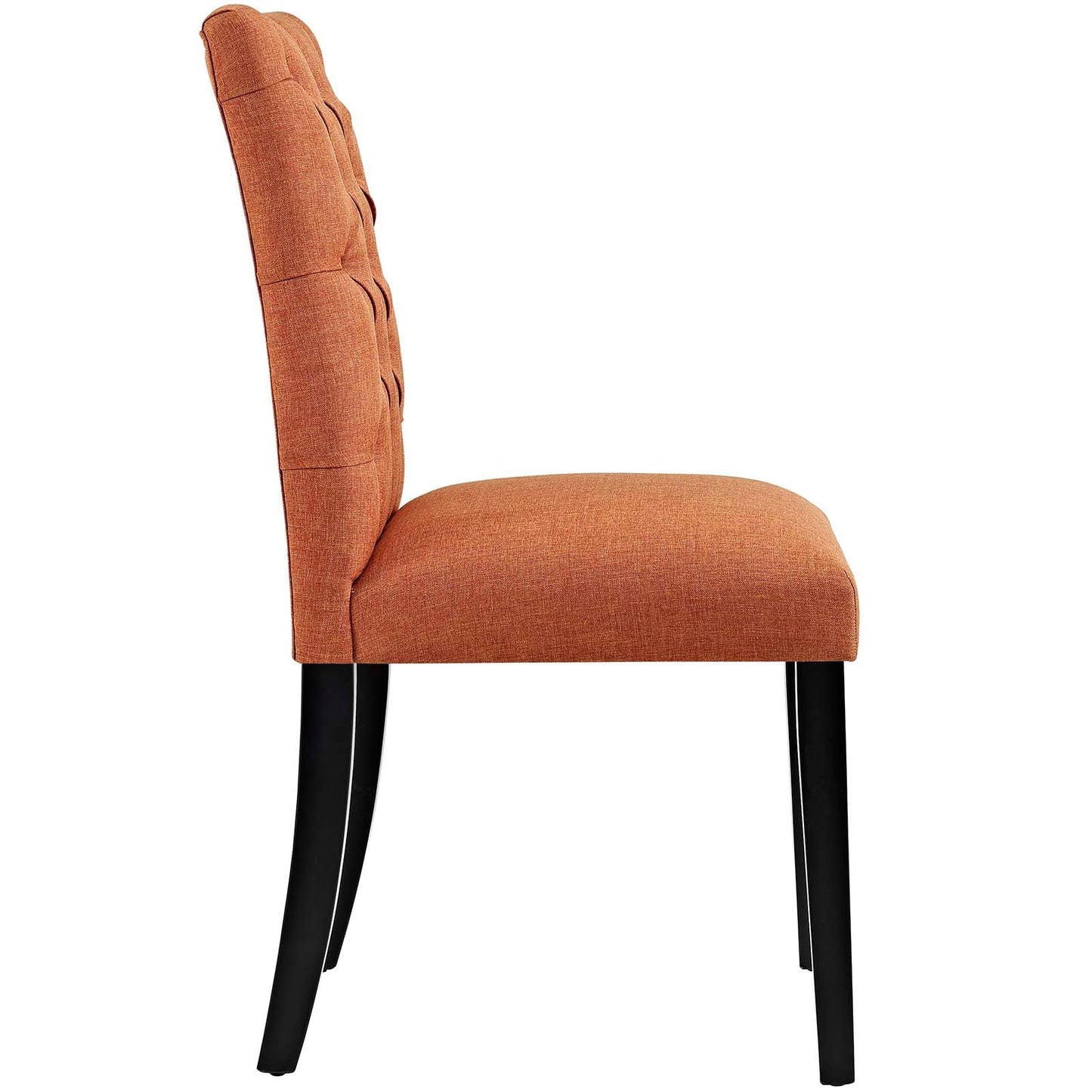 Duchess Button Tufted Fabric Dining Chair Orange EEI-2231-ORA