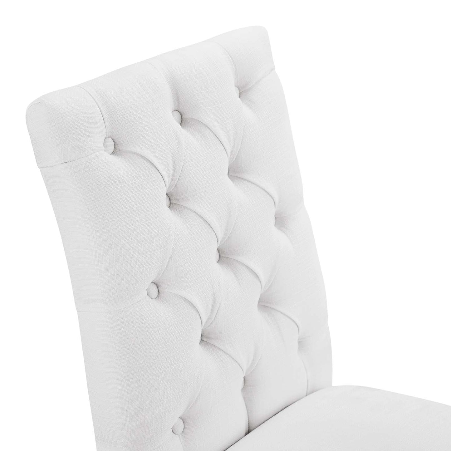 Duchess Button Tufted Fabric Dining Chair White EEI-2231-WHI