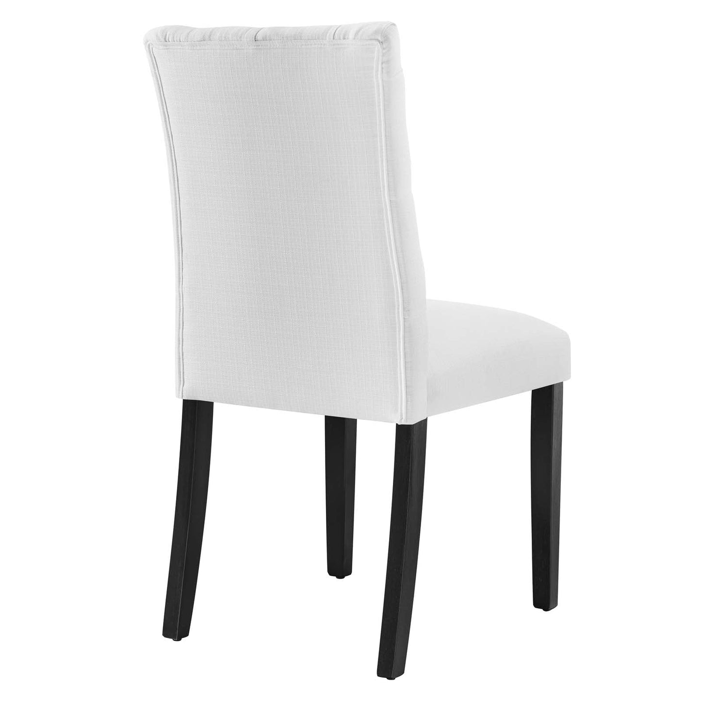 Duchess Button Tufted Fabric Dining Chair White EEI-2231-WHI