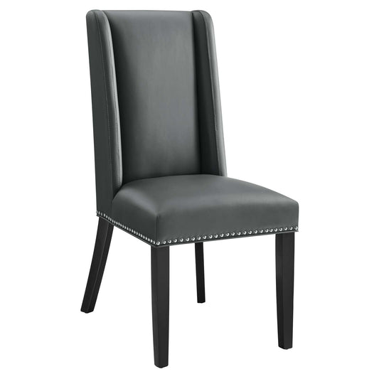 Baron Vegan Leather Dining Chair Gray EEI-2232-GRY