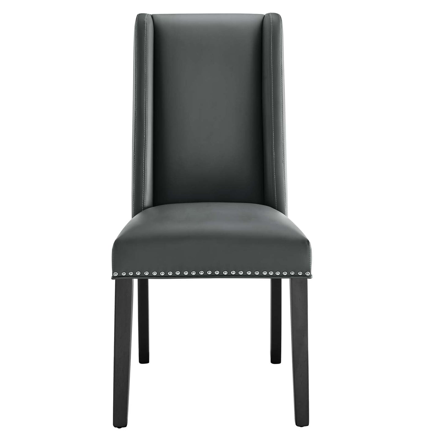 Baron Vegan Leather Dining Chair Gray EEI-2232-GRY