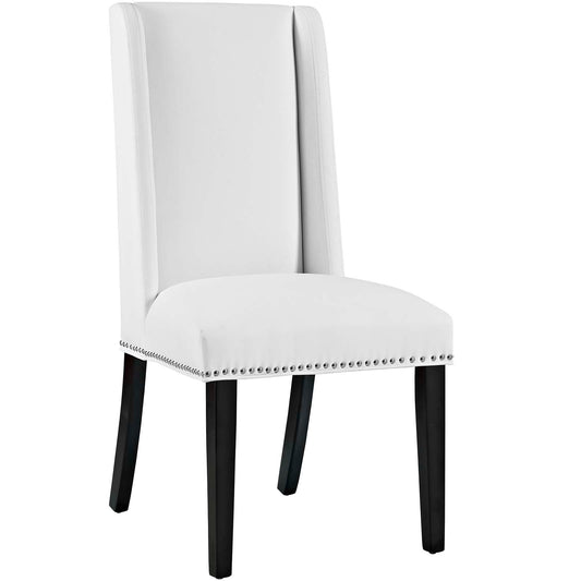 Baron Vegan Leather Dining Chair White EEI-2232-WHI