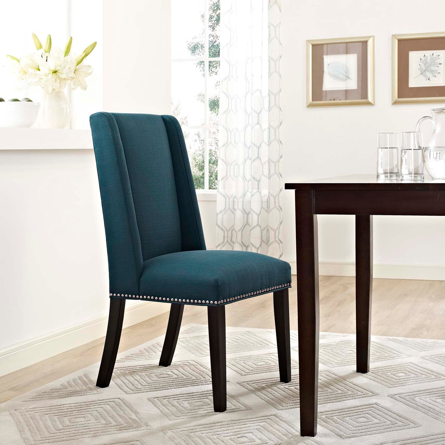 Baron Fabric Dining Chair Azure EEI-2233-AZU