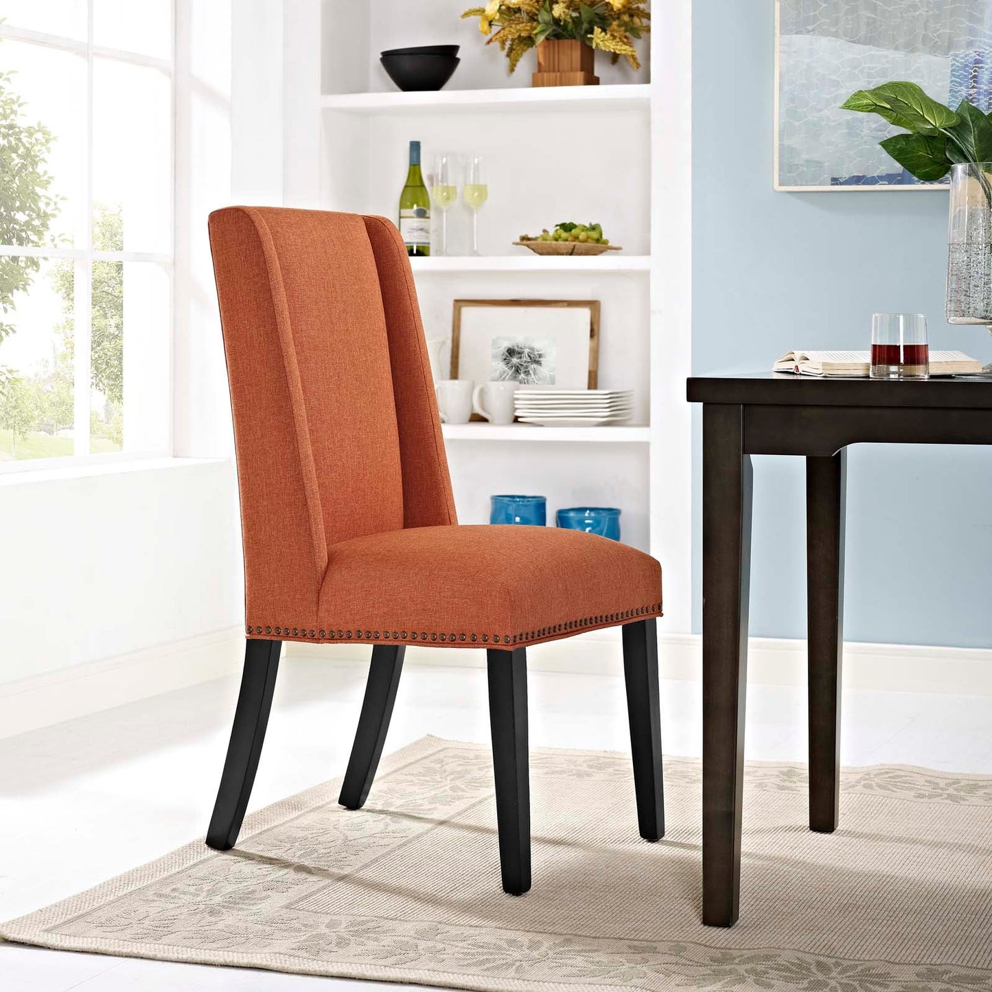 Baron Fabric Dining Chair Orange EEI-2233-ORA