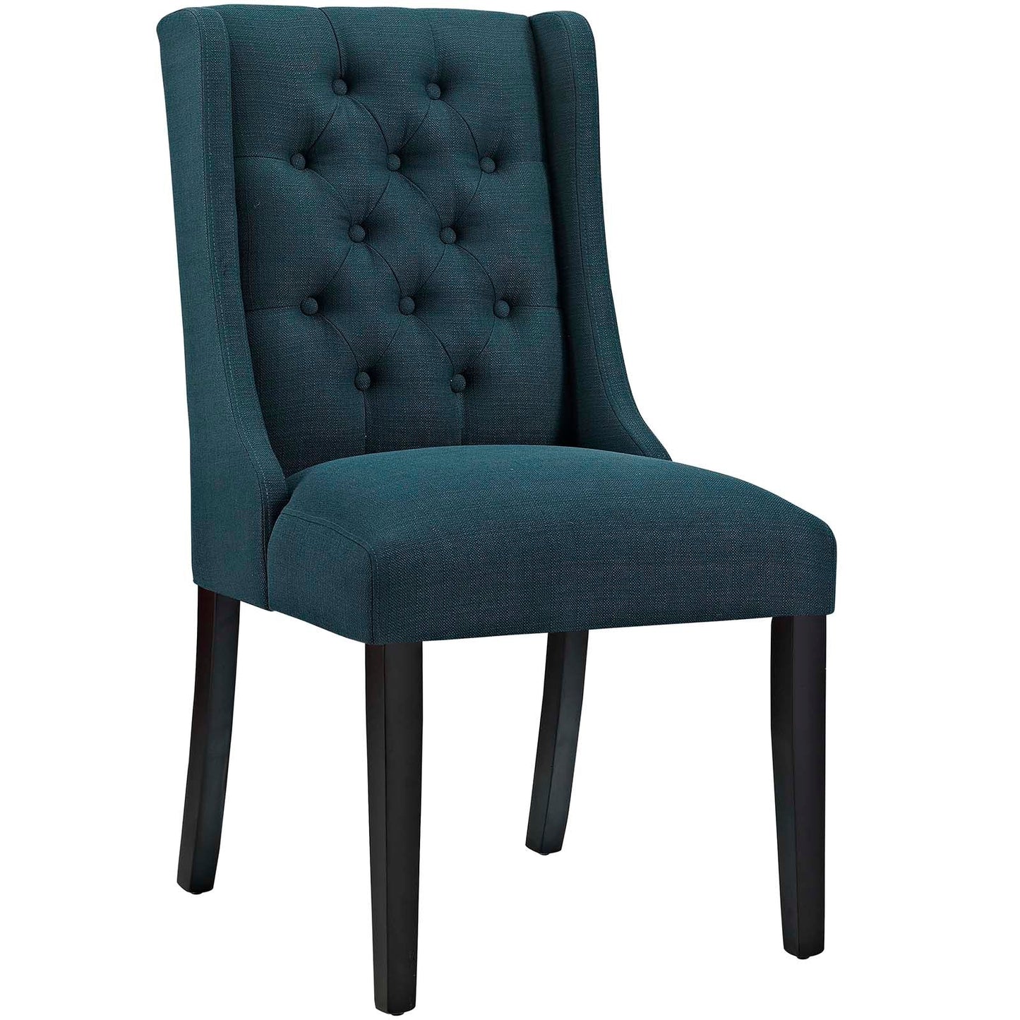 Baronet Button Tufted Fabric Dining Chair Azure EEI-2235-AZU