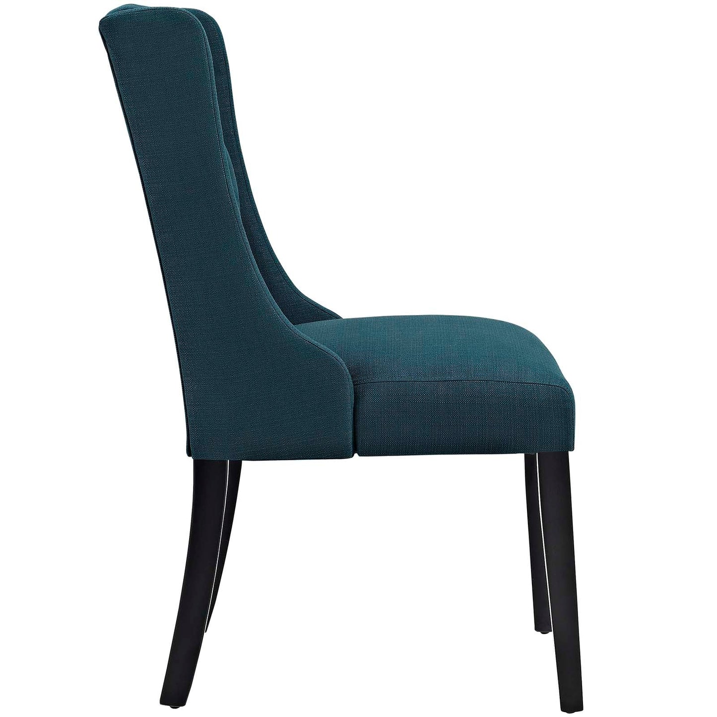 Baronet Button Tufted Fabric Dining Chair Azure EEI-2235-AZU