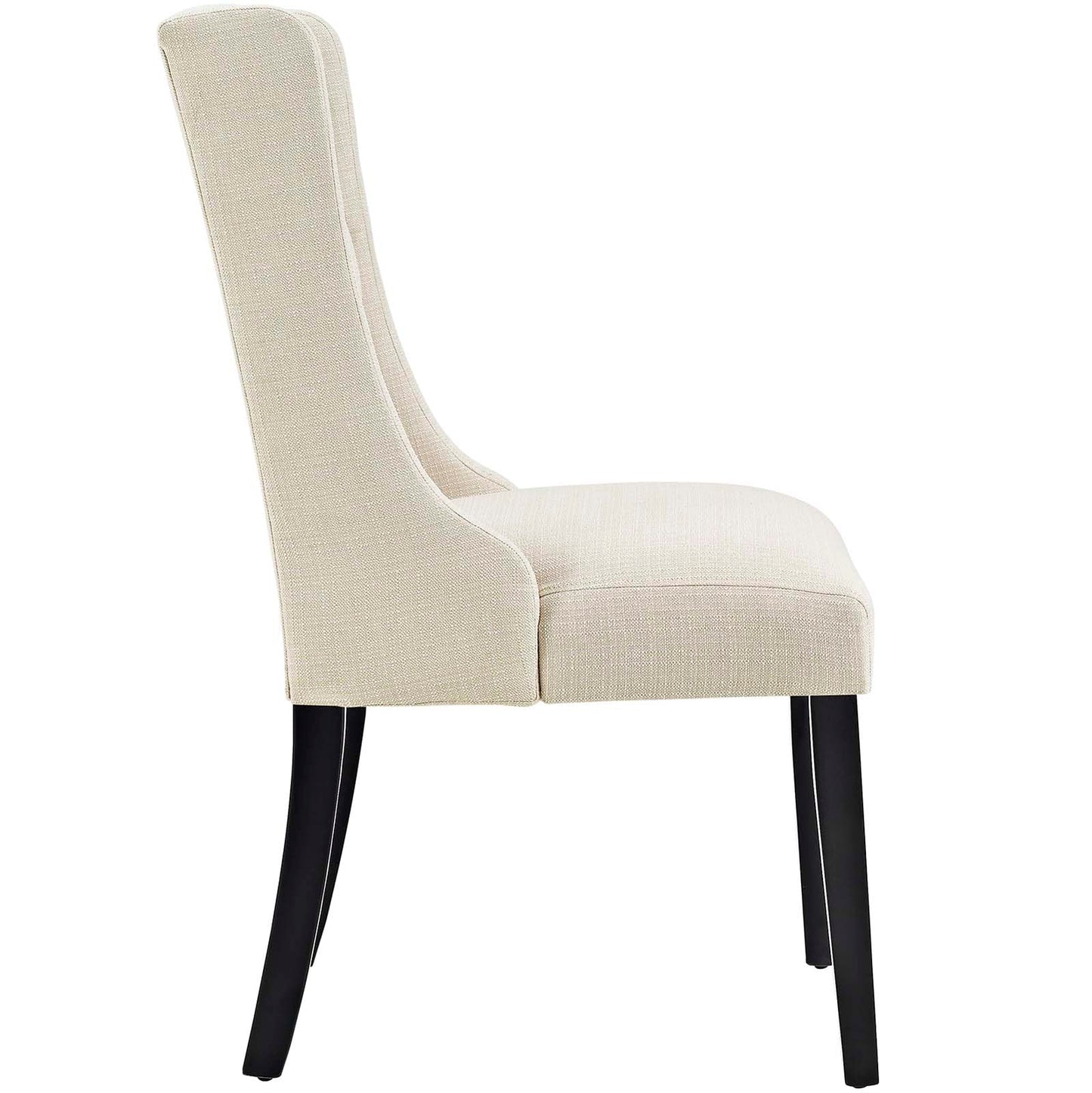 Baronet Button Tufted Fabric Dining Chair Beige EEI-2235-BEI