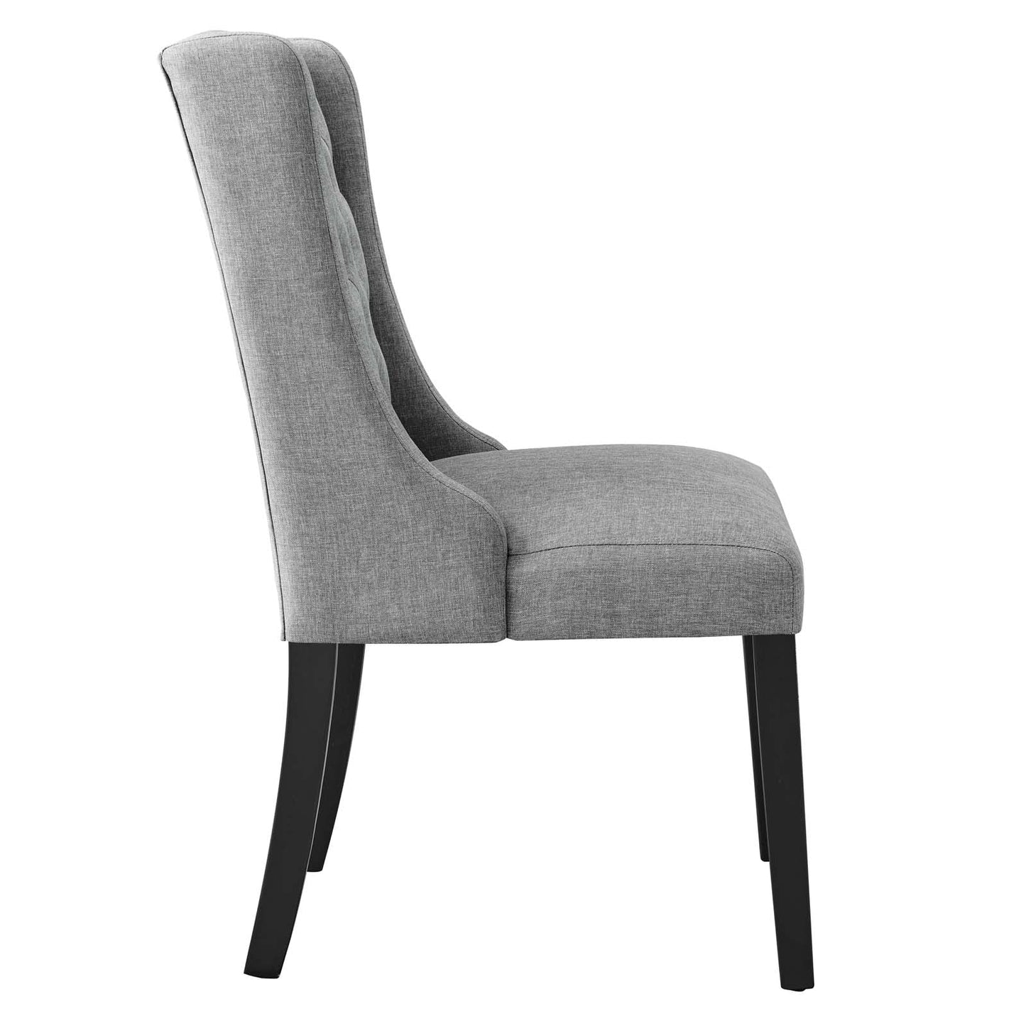 Baronet Button Tufted Fabric Dining Chair Light Gray EEI-2235-LGR