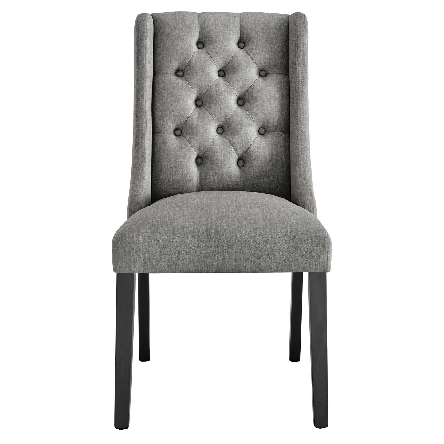 Baronet Button Tufted Fabric Dining Chair Light Gray EEI-2235-LGR