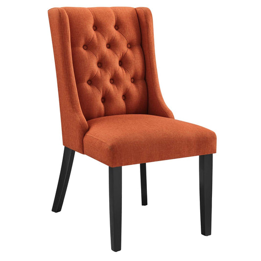 Baronet Button Tufted Fabric Dining Chair Orange EEI-2235-ORA