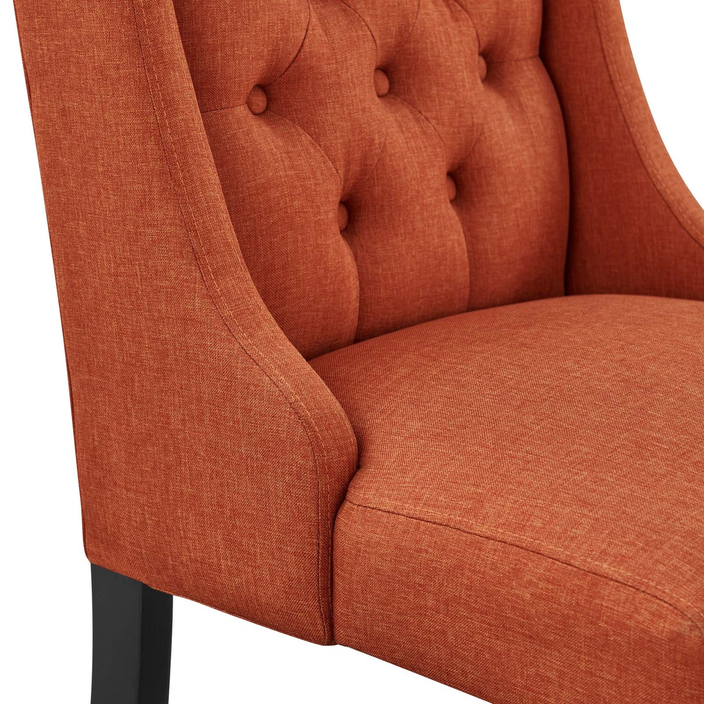 Baronet Button Tufted Fabric Dining Chair Orange EEI-2235-ORA