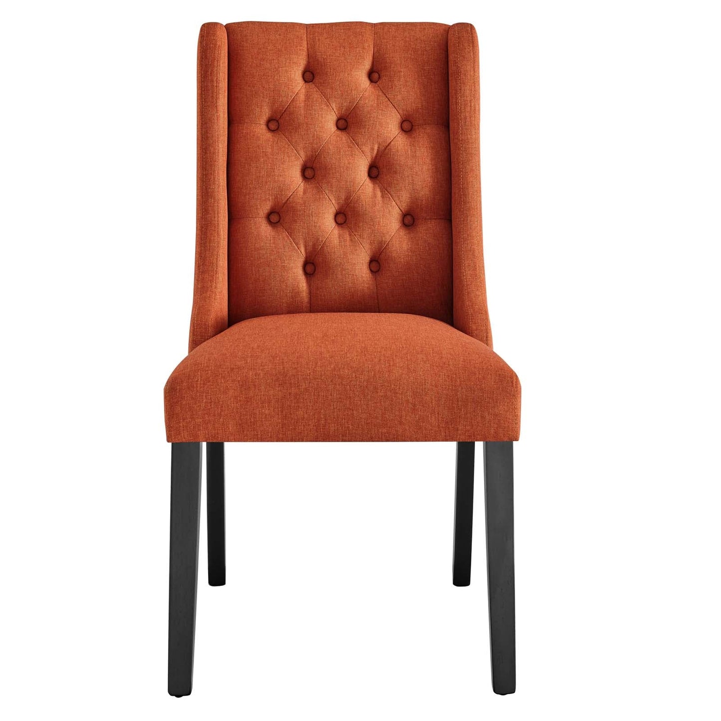 Baronet Button Tufted Fabric Dining Chair Orange EEI-2235-ORA