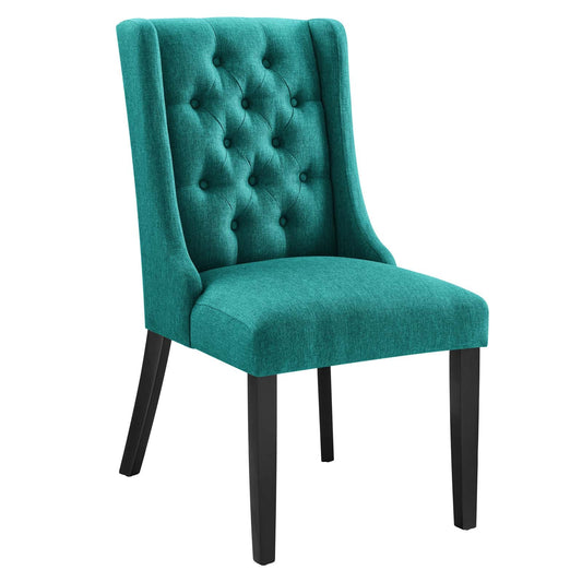 Baronet Button Tufted Fabric Dining Chair Teal EEI-2235-TEA