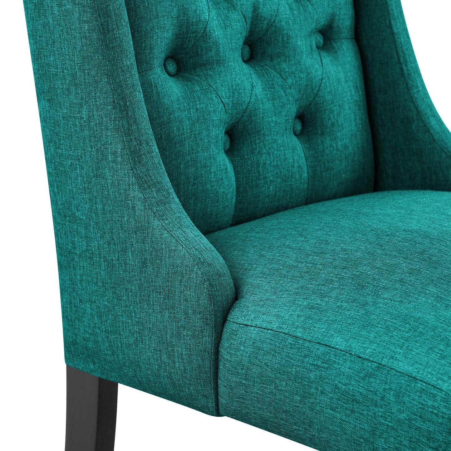 Baronet Button Tufted Fabric Dining Chair Teal EEI-2235-TEA