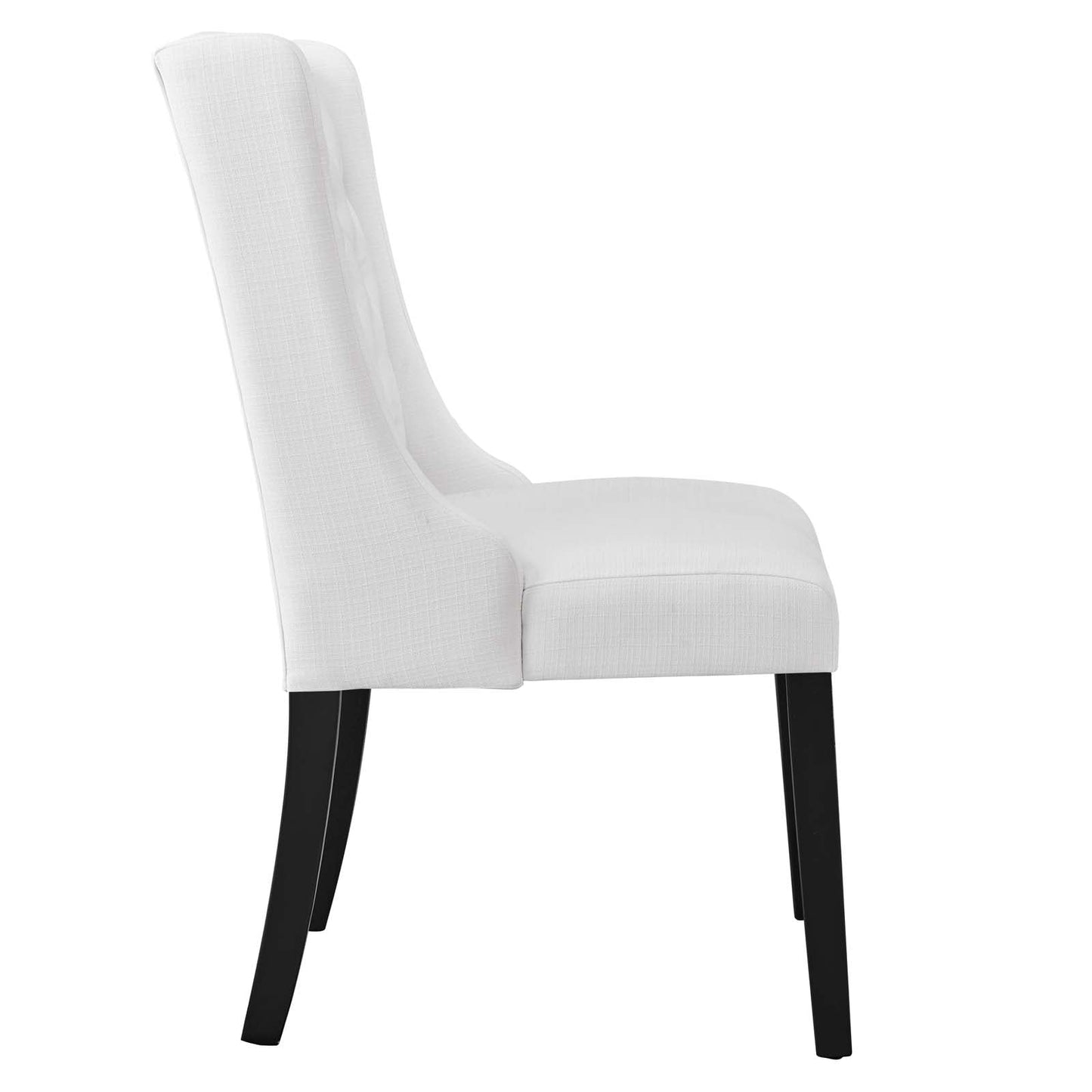 Baronet Button Tufted Fabric Dining Chair White EEI-2235-WHI