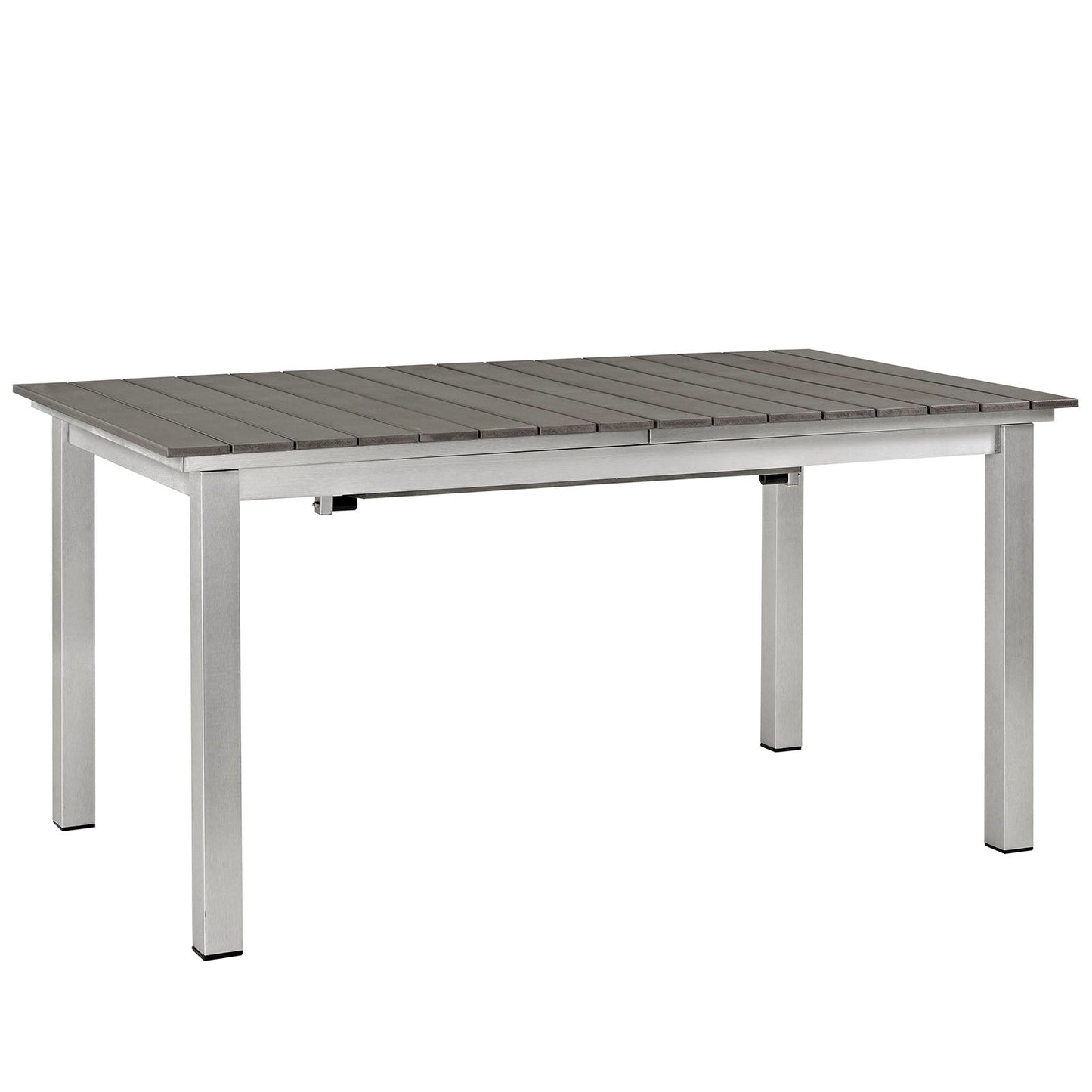 Shore Outdoor Patio Wood Dining Table Silver Gray EEI-2257-SLV-GRY