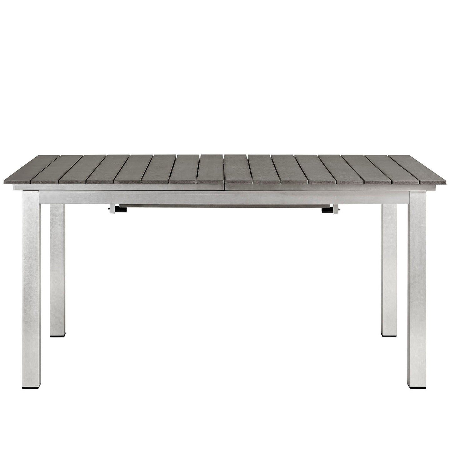 Shore Outdoor Patio Wood Dining Table Silver Gray EEI-2257-SLV-GRY