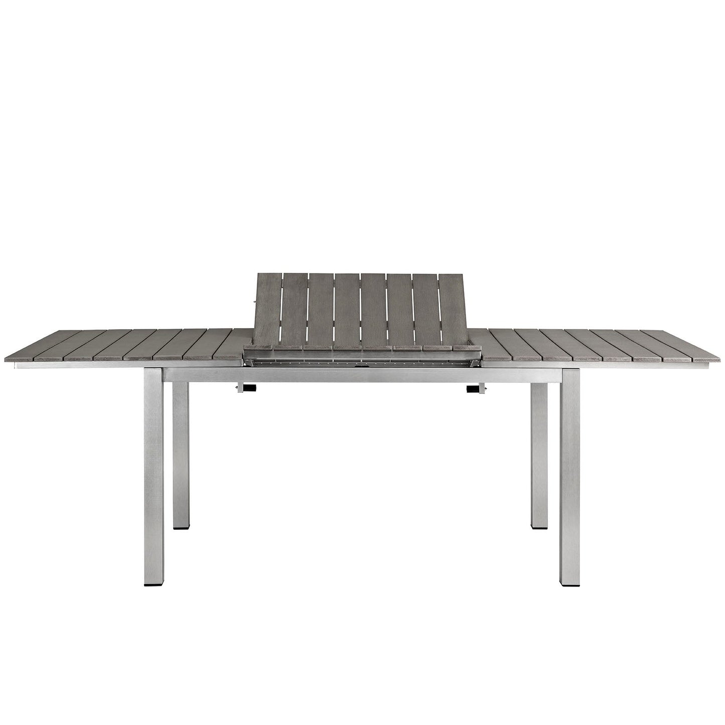 Shore Outdoor Patio Wood Dining Table Silver Gray EEI-2257-SLV-GRY