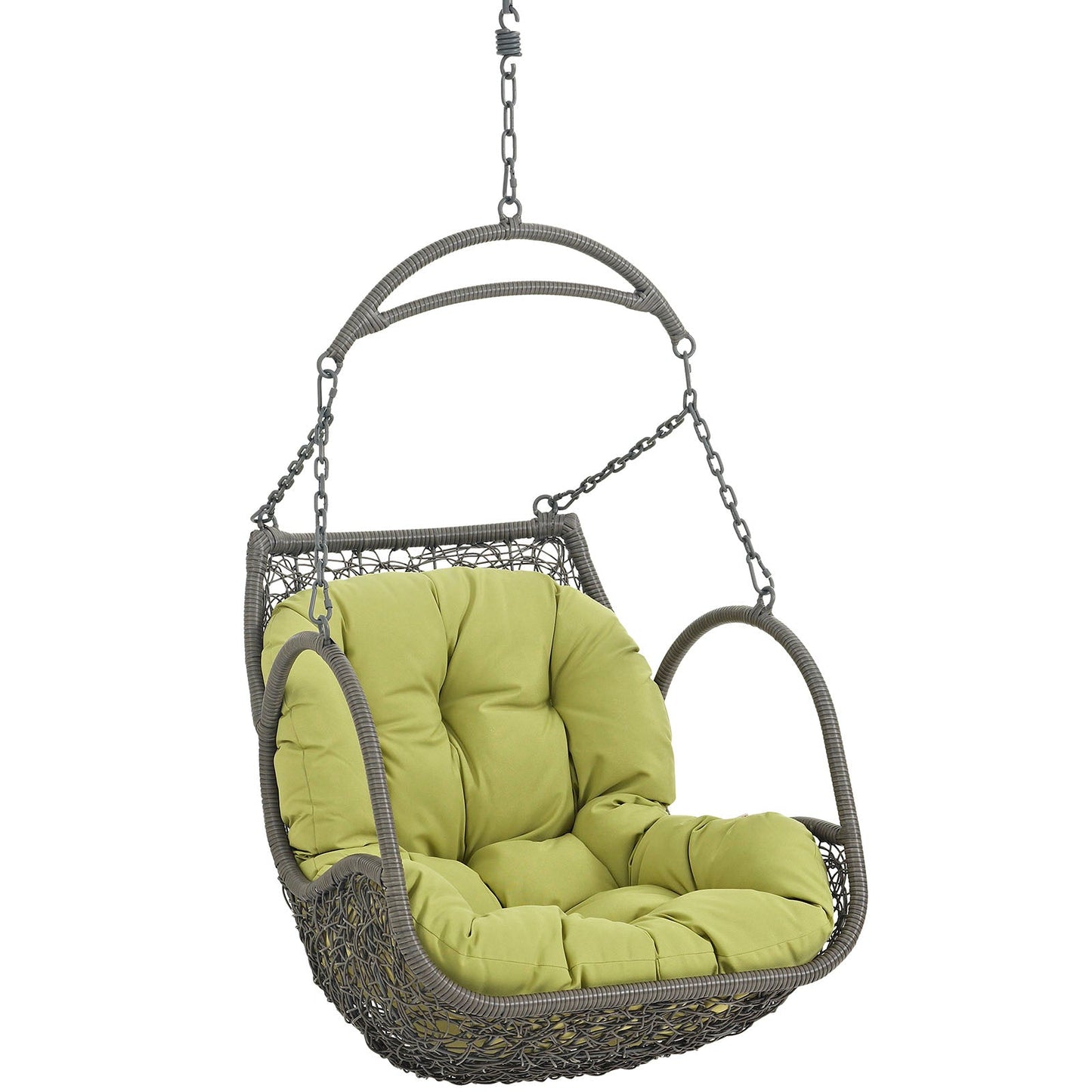 Arbor Outdoor Patio Wood Swing Chair Peridot EEI-2279-PER-SET