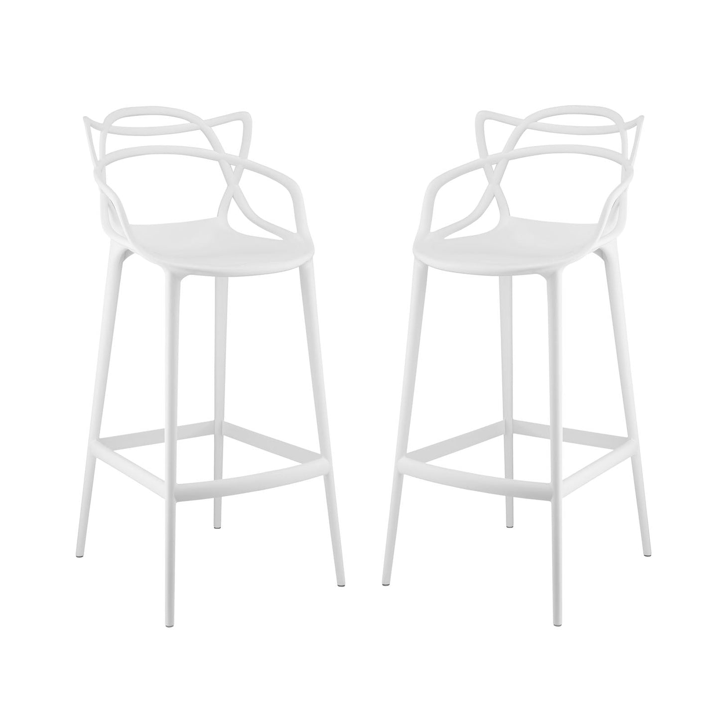 Entangled Bar Stool Set of 2 White EEI-2349-WHI-SET