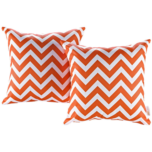 Modway Two Piece Outdoor Patio Pillow Set Chevron EEI-2401-CHE