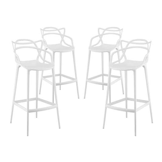 Entangled Bar Stool Set of 4 White EEI-2402-WHI-SET