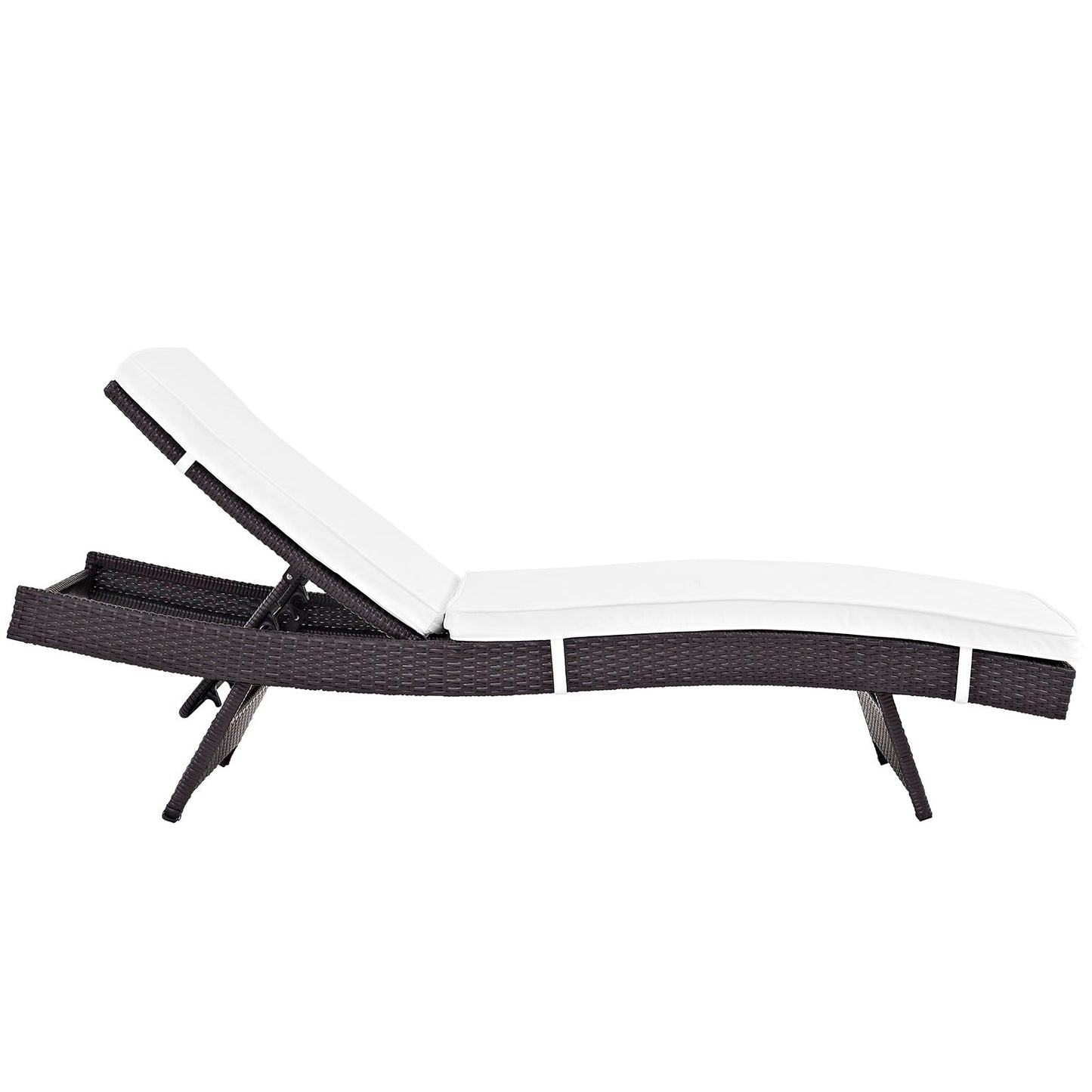 Convene Chaise Outdoor Patio Set of 2 Espresso White EEI-2428-EXP-WHI-SET