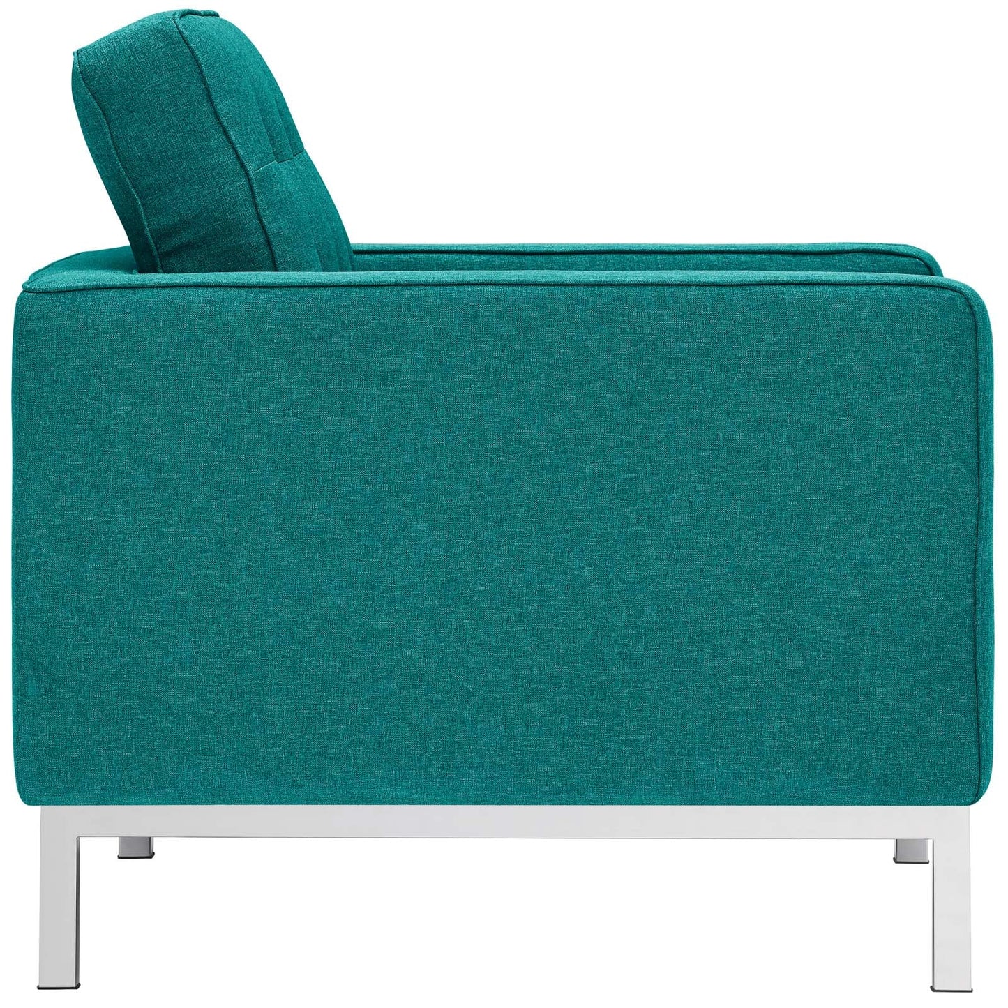 Loft Armchairs Upholstered Fabric Set of 2 Teal EEI-2440-TEA-SET