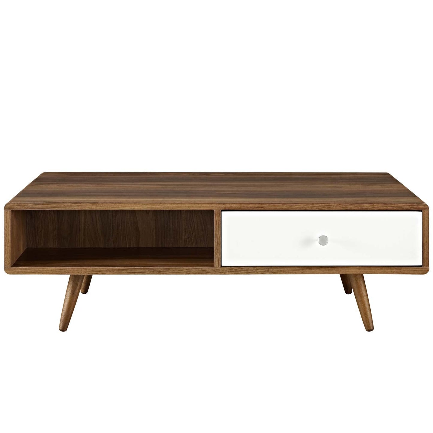 Transmit Coffee Table Walnut White EEI-2528-WAL-WHI