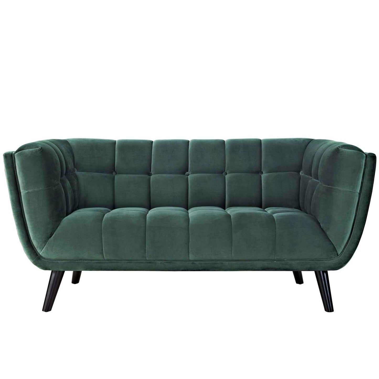 Bestow Performance Velvet Loveseat Green EEI-2535-GRN