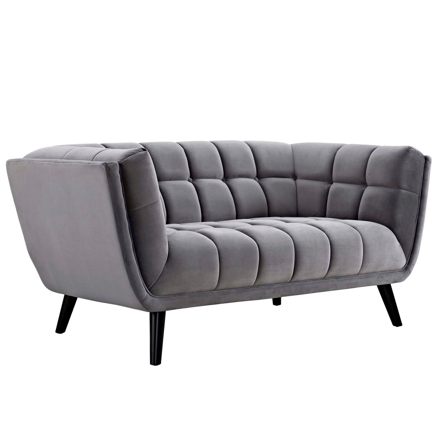 Bestow Performance Velvet Loveseat Gray EEI-2535-GRY